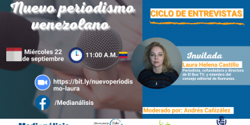 Laura Helena Castillo hablará de su trayectoria periodística y de los inicios de El Bus TV