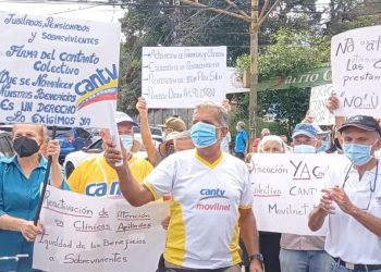 Trabajadores jubilados de Cantv-Táchira protestan por cuarta ocasión