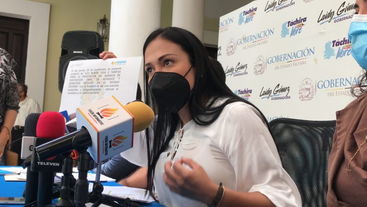 Gobernadora del Táchira, Laidy Gómez, asegura que con el único que puede contarse en primarias es con Fernando Andrade, candidato de la MUD. Mariana Duque
