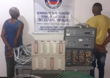 Dos detenidos en robo de equipos de subestación eléctrica Valera 3 en La Arboleda