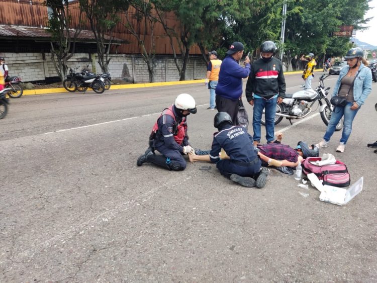 La mayoría de los accidentes de tránsito ocurridos este fin de semana fueron en motocicleta. Cortesía Cuerpo de Bomberos de San Cristóbal