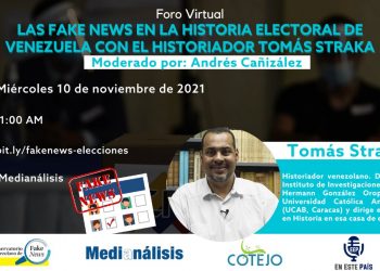 Tomás Straka analizará las noticias falseadas de la historia electoral venezolana