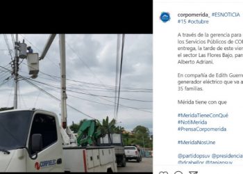 Candidato del PSUV en Mérida regala transformadores durante la campaña electoral