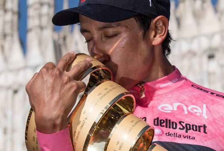 El ganador de la pasada edición del Giro de Italia, el colombiano Egan Bernal, en una imagen de archivo. EFE/EPA/LUCA ZENNARO