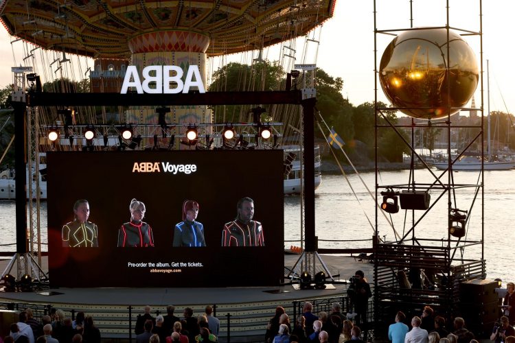Foto de archivo de septiembre de 2021 en Estocolmo, cuando ABBA anunció su nuevo trabajo, "Voyage". EFE/EPA/Fredrik Persson