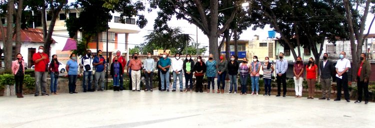 Aspecto de los asistentes al acto cumplido en la plaza Bolívar de Betijoque.
