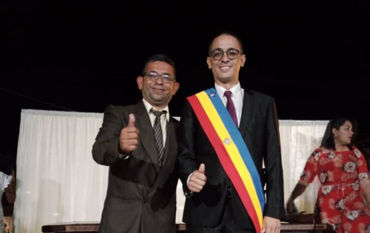 El Alcalde Keiver Peña y el presidente del Concejo de Sucre Rafael Durán.