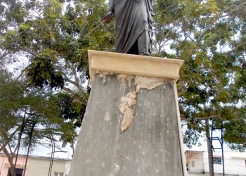 Severos daños tiene pedestal del Bolívar de la plaza de Betijoque