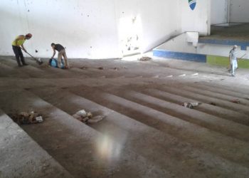 Remueven basura y escombros en el Teatro Municipal de Táriba