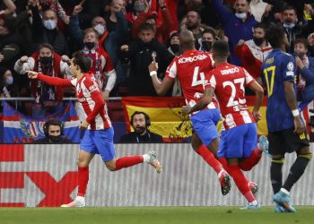 Atlético 1 – Manchester United 1:  Joao vuela, Elanga responde