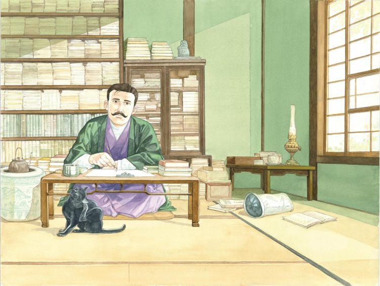 Ilustración del cómic "La época de Botchan" de Jiro Taniguchi cedido por Papier. EFE