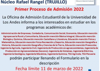 Nurr efectúa primer proceso de admisión 2022