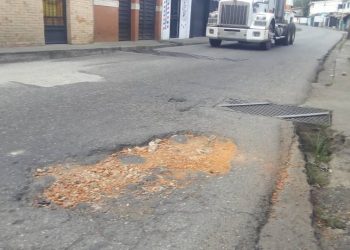 Calle principal de Flor de Patria es un desastre