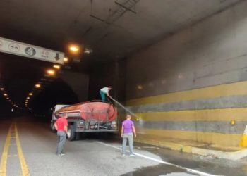 Continúan los trabajos de rehabilitación del túnel Estanques