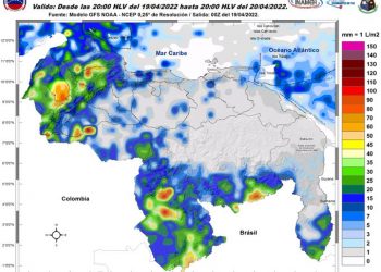 Inameh prevé nubosidad, lluvias y descargas eléctricas para este #20Abr