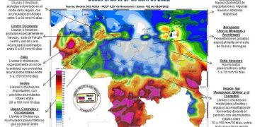 Boconó y parte del país bajo lluvia este sábado de Gloria