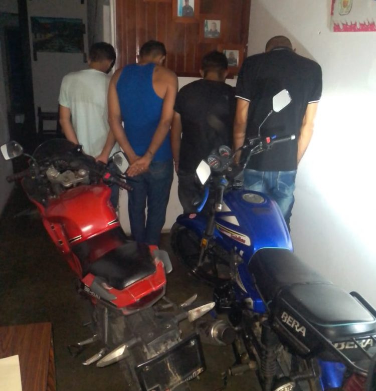 Cuatro detenidos por robo de motos en Pampán