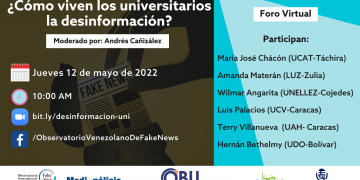 Jóvenes universitarios relatarán sus experiencias con la desinformación