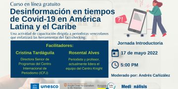 Abierta la inscripción para participar en curso on line sobre desinformación y Covid-19