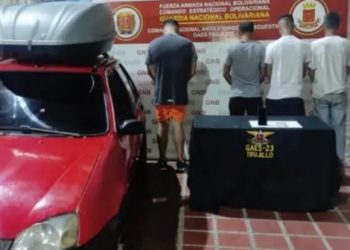 Conas detiene a cuatro sujetos de la banda «El Tronco» en La Beatriz