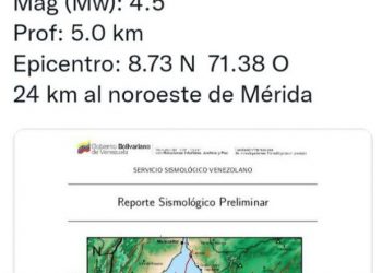 Sismo de 4.5 sacudió Mérida esta madrugada