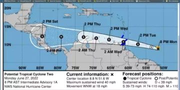 Cinco municipios merideños afectados por las lluvias causadas potencial Ciclón Tropical Dos