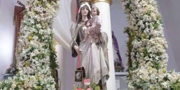 Lleno total del templo Virgen del Carmen de Sabana de Mendoza