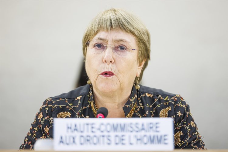 Foto de archivo de la alta comisionada de la ONU para los derechos humanos, Michelle Bachelet. EFE/EPA/VALENTIN FLAURAUD