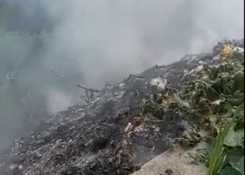 Denuncian quema de basura en la carretera  La Mata-Escuque
