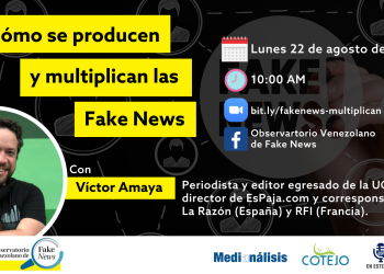 Víctor Amaya explicará cómo se producen las fake news