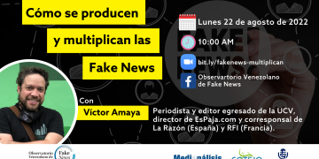 Víctor Amaya explicará cómo se producen las fake news