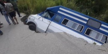 Cráter se traga una buseta entre El Vigía y la Palmita