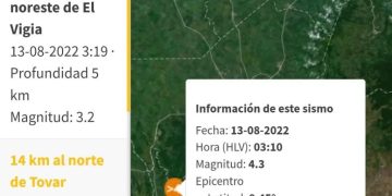 Dos sismos sacudieron tierras merideña la madrugada se este sábado 13 de agosto