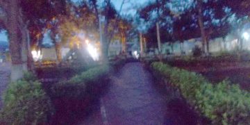 Plaza Bolívar de Betijoque en completa oscuridad