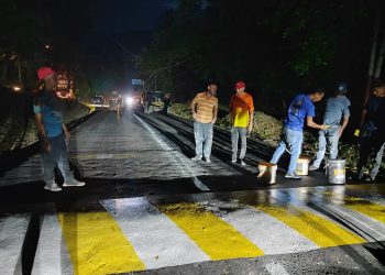 Culminan trabajo de asfaltado en la Bajada del Río de Carvajal