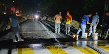 Culminan trabajo de asfaltado en la Bajada del Río de Carvajal