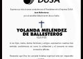 Obituario Yolanda Meléndez de Ballesteros