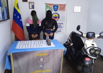Detenidas dos mujeres y dos adolescentes por distribución de drogas en Escuque