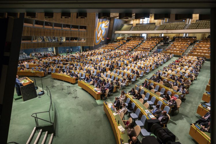 Vista de una votación en la Asamblea General de la ONU en Nueva York, en una fotografía de archivo. EFE/Alessandro Della Valle