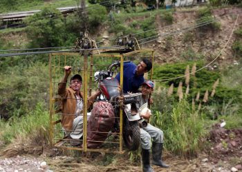 Especial /Táchira. En 120 metros de guaya pasan hasta 400 kilogramos de productos agrícolas