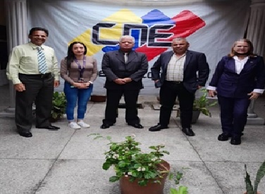 Integrantes de la comisión electoral  del Colegio de Abogados del estado Trujillo