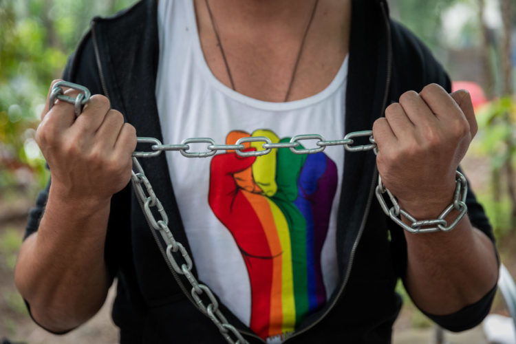Vista de una manifestación de activistas LGBTI, en una fotografía de archivo. EFE/Rayner Peña R