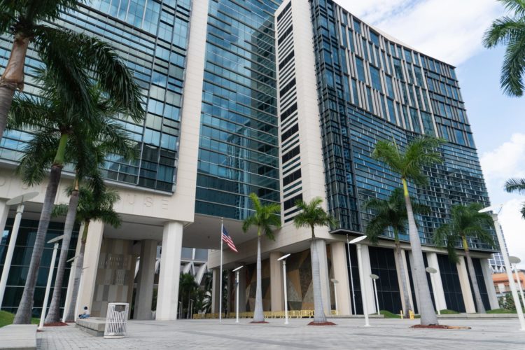 Vista exterior del Palacio de Justicia de Wilkie D. Ferguson en Miami, Estados Unidos, donde se juzga el caso de Alex Saab, en una fotografía de archivo.
