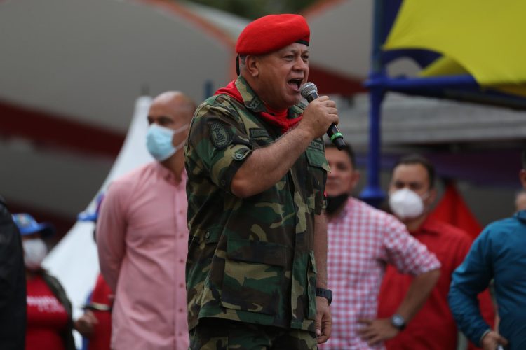 El primer vicepresidente del oficialista Partido Socialista Unido de Venezuela (PSUV), Diosdado Cabello, en una fotografía de archivo. EFE/Miguel Gutiérrez