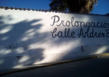 Realizan “grafiti” en la nueva prolongación de la Calle Andrés Bello en Boconó