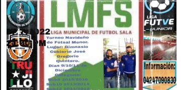 Invitan a Torneo Navideño de Fútsal Menor en Boconó