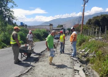 Continúan las reparaciones de la Troncal 07 en Boconó