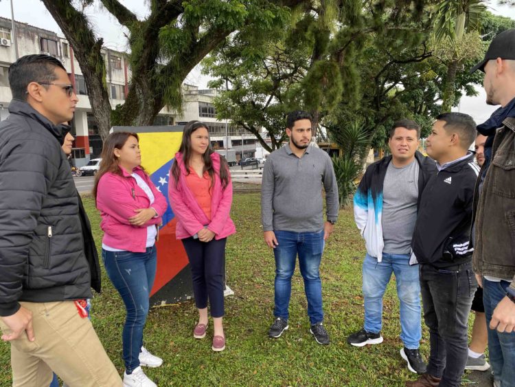 Dirigentes juveniles y universitarios del Táchira invitan a todos los sectores sociales a participar en la concentración del lunes 23 de enero. Foto: Mariana Duque