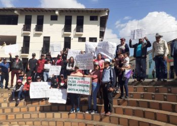 Ante la llegada de Fiscalía Superior protestan para la liberación de dos hombres en Boconó