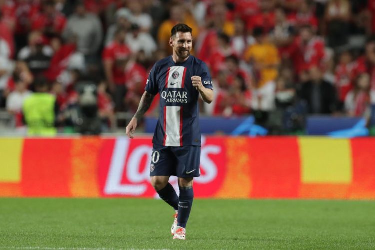 Leo Messi celebrando un gol con el PSG en la Liga de Campeones. EFE/EPA/TIAGO PETINGA/archivo